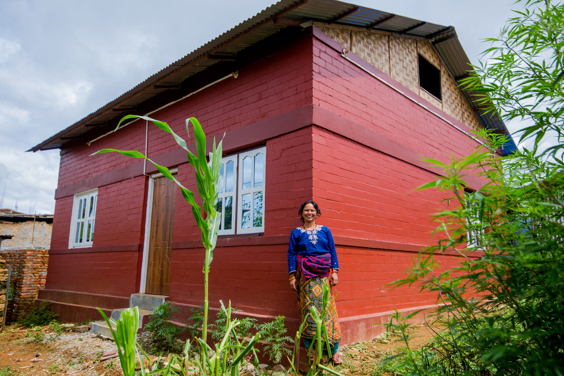 Interlocking brick house